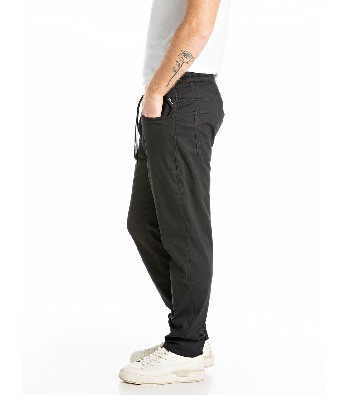 リラックステーパードLANNY Touch denim 詳細画像 ブラック 4